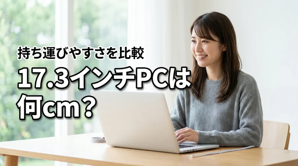 17.3インチパソコンの大きさは何cm 持ち運びやすさも比較