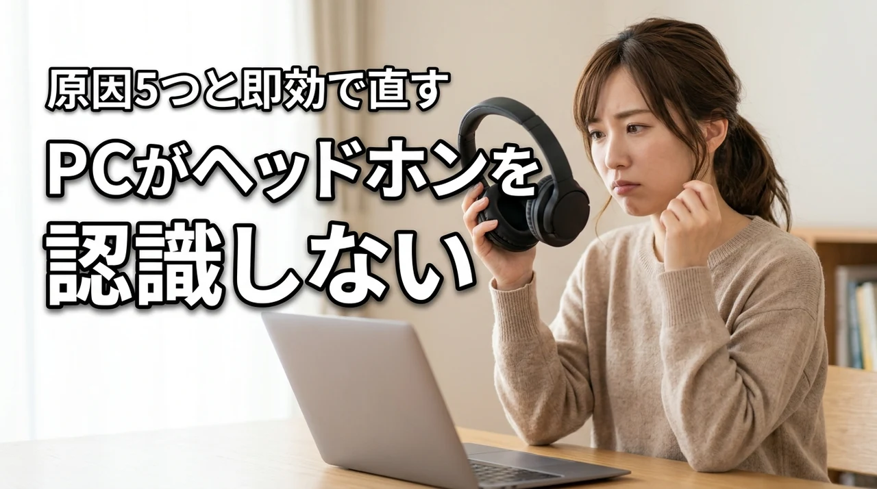 パソコンがヘッドホンを認識しない原因5つと即効で直す対処法