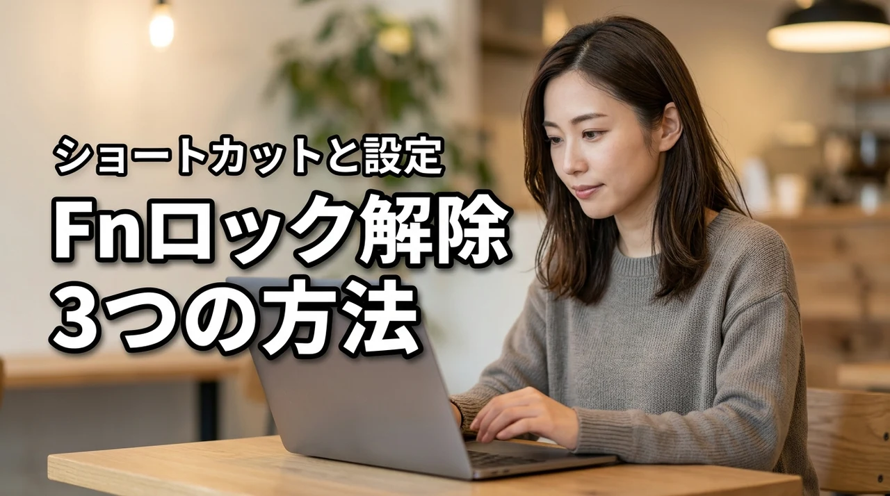 Fnロックを解除する3つの方法|ショートカットから恒久設定まで