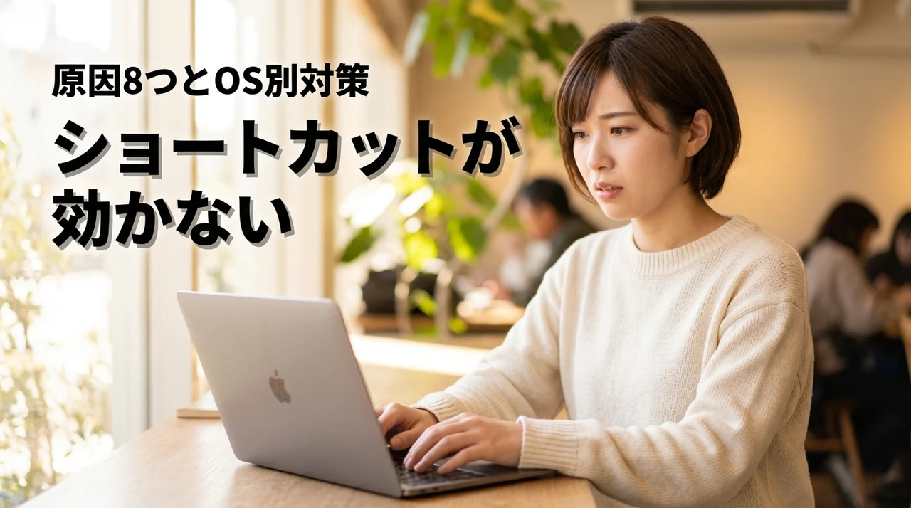キーボードショートカットが効かない原因8つと即効解決法!OS別に解説
