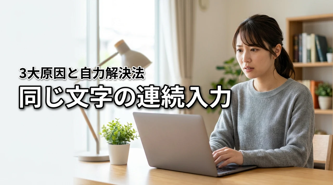 キーボードで同じ文字が連続入力される3大原因と自力解決法