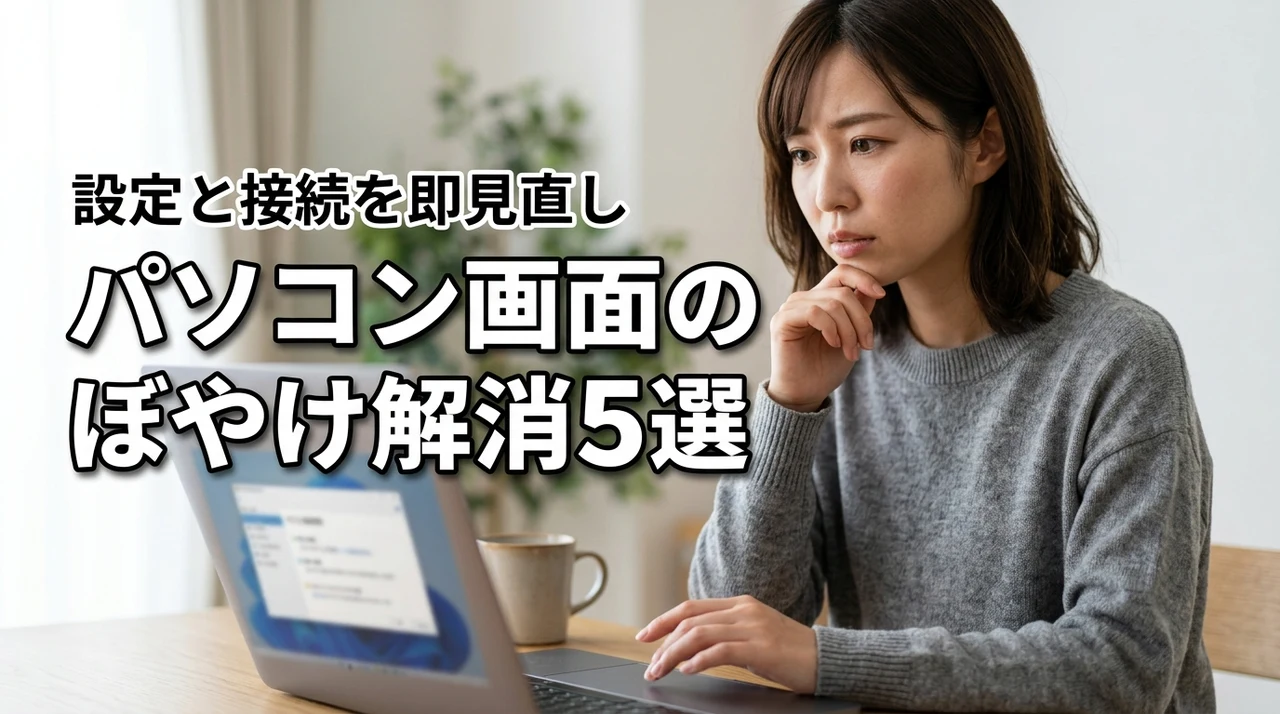 パソコン画面がぼやける原因と直し方5選!設定と接続を見直して即解決