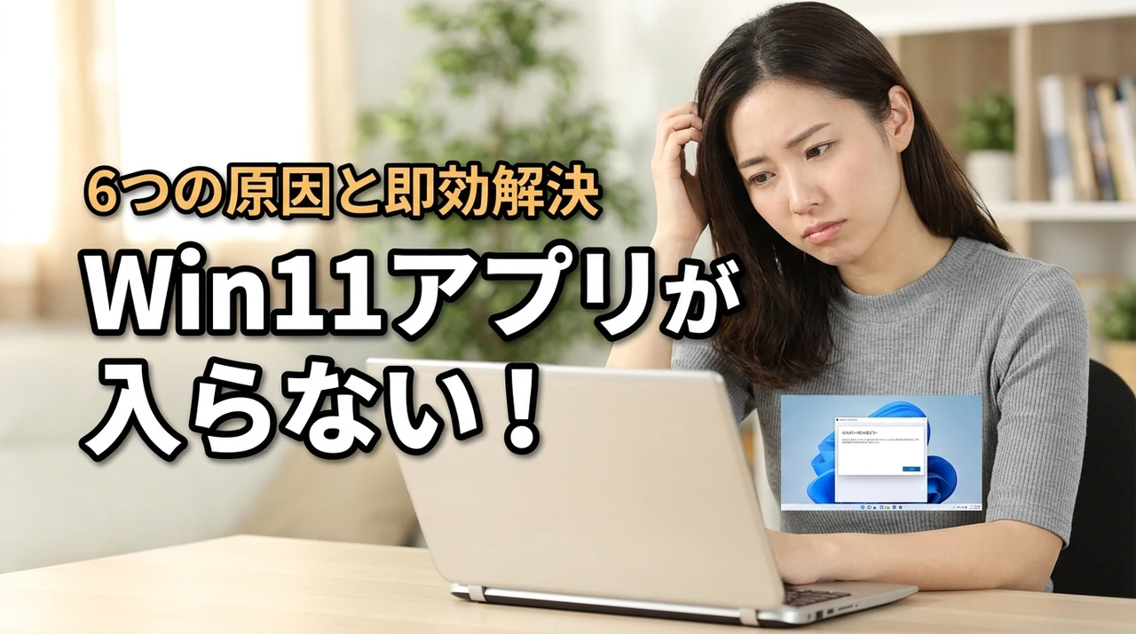 Windows 11でアプリをインストールできない6つの原因と即効解決法