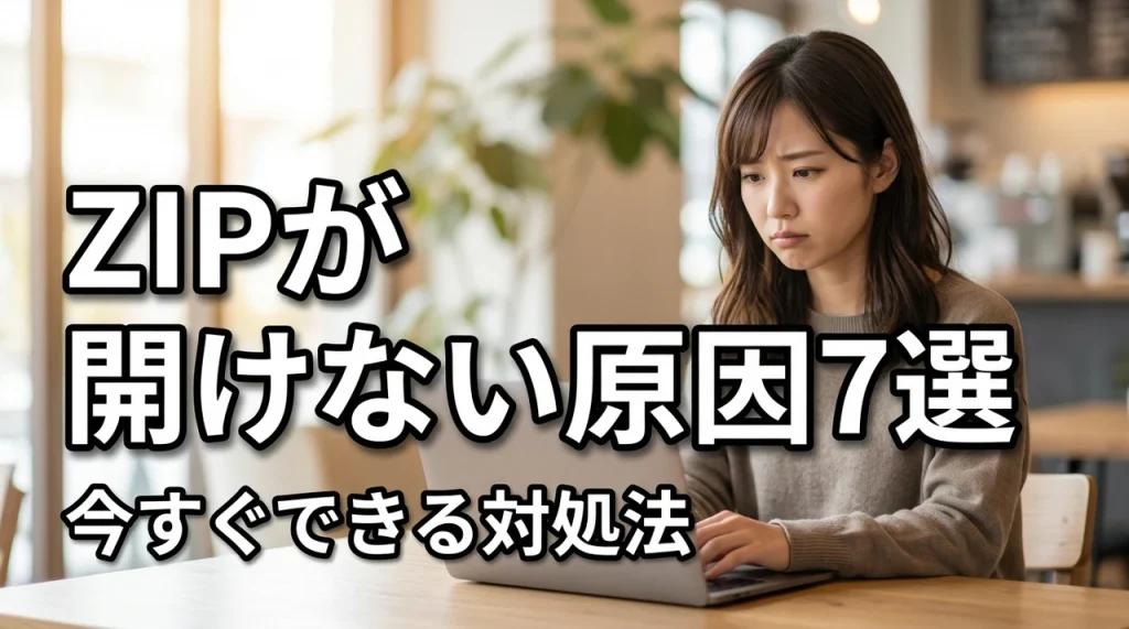 ZIPファイルが開けない原因7選と今すぐできる対処法を解説