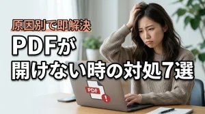 PDFが開けないパソコンを即解決！原因別の対処法7選