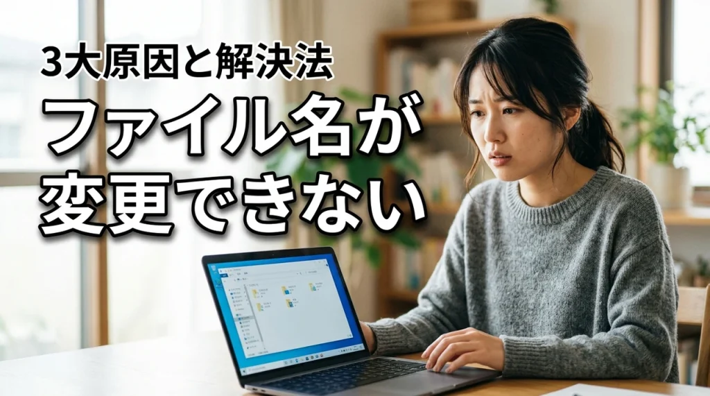 ファイル名が変更できない3大原因と即効解決法！基本対処から徹底解説
