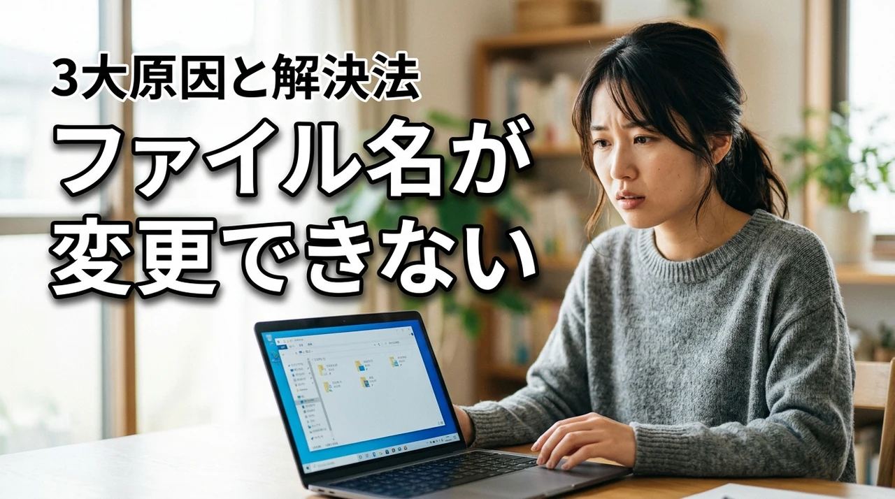 ファイル名が変更できない3大原因と即効解決法!基本対処から徹底解説
