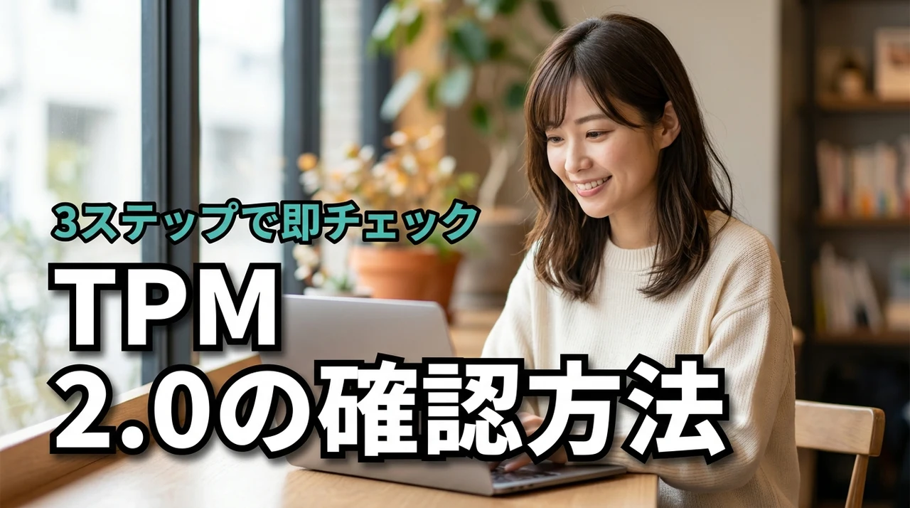 TPM 2.0の確認方法を3ステップで解説!Windows 11要件を即チェック