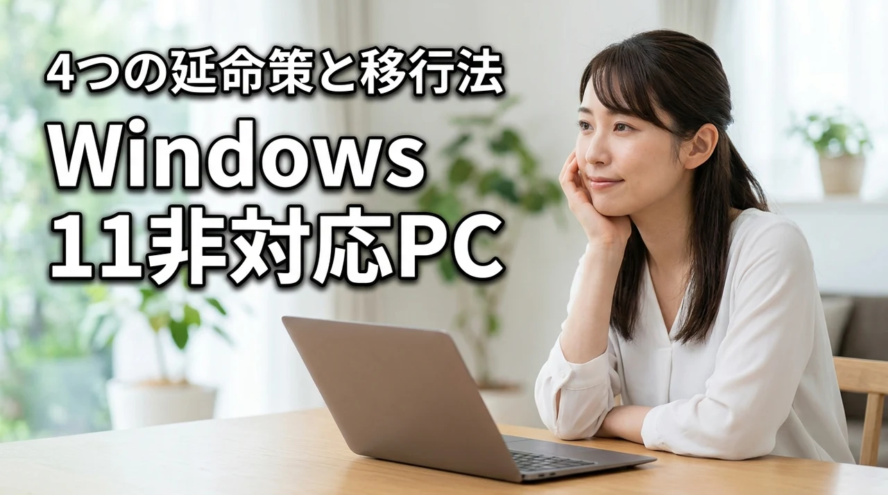 Windows 11非対応パソコンはどうする？買い替えずに済む4つの延命策と安全な移行法