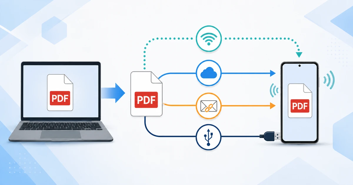 パソコンからスマホへPDFを送る代表的な転送方法