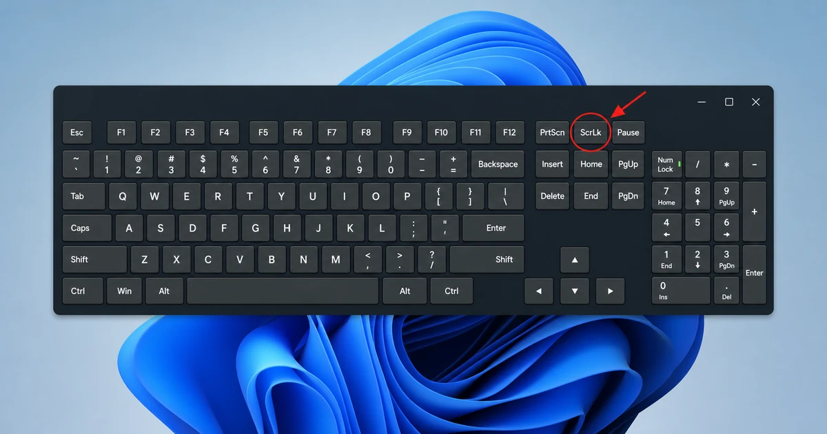 Windows 11のスクリーンキーボードにあるScrLkボタン