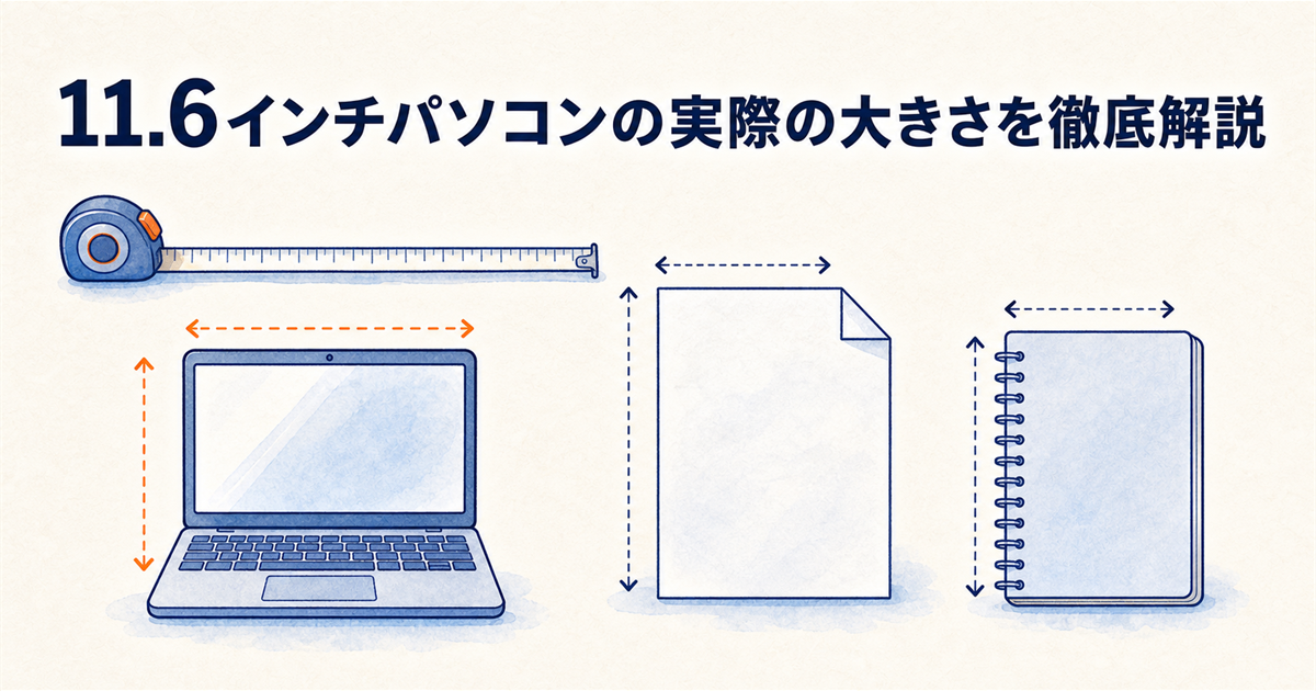 11.6インチパソコンの実際の大きさを徹底解説