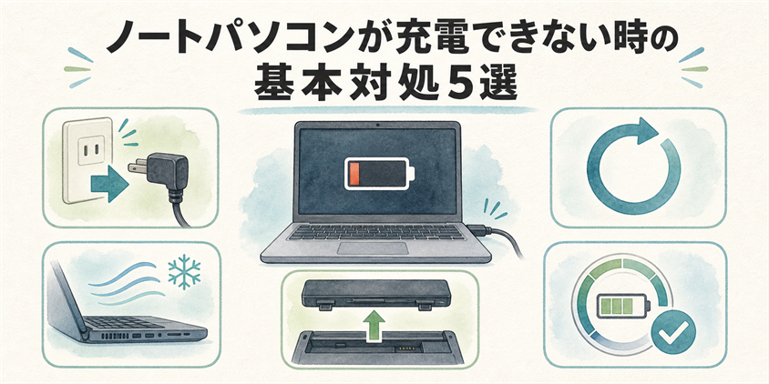 ノートパソコンが充電できない時の基本対処5選