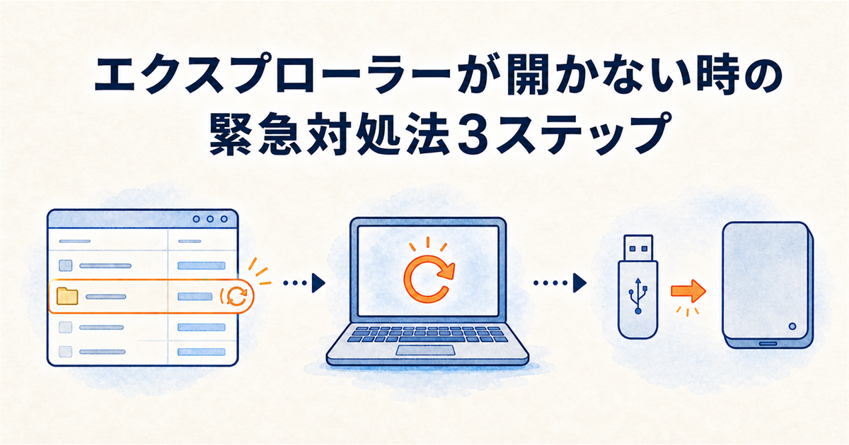 エクスプローラーが開かない時の緊急対処法3ステップ