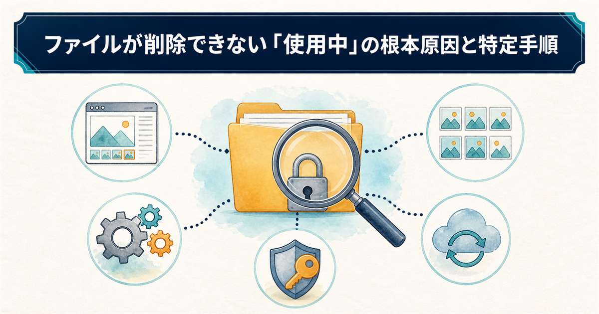ファイルが削除できない「使用中」の根本原因と特定手順