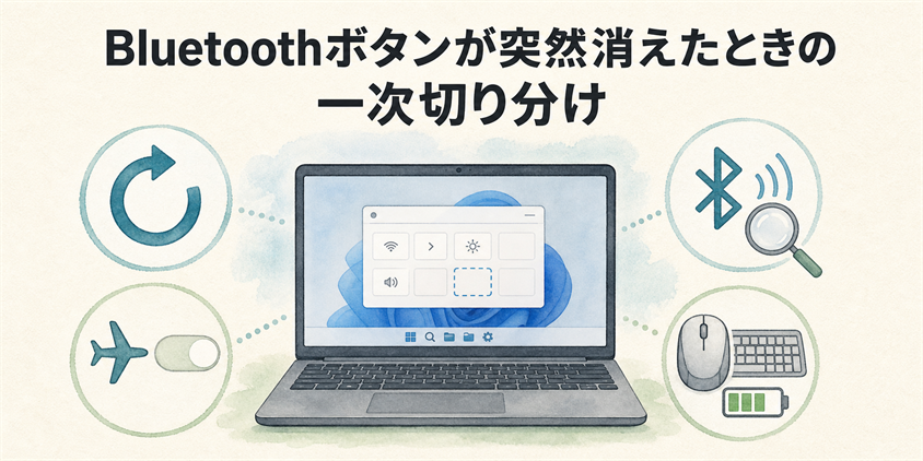Bluetoothボタンが突然消えたときの一次切り分け