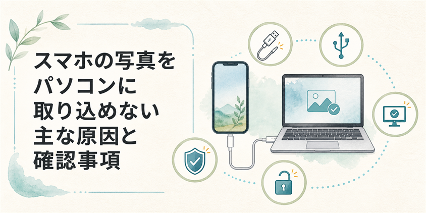 スマホの写真をパソコンに取り込めない主な原因と確認事項