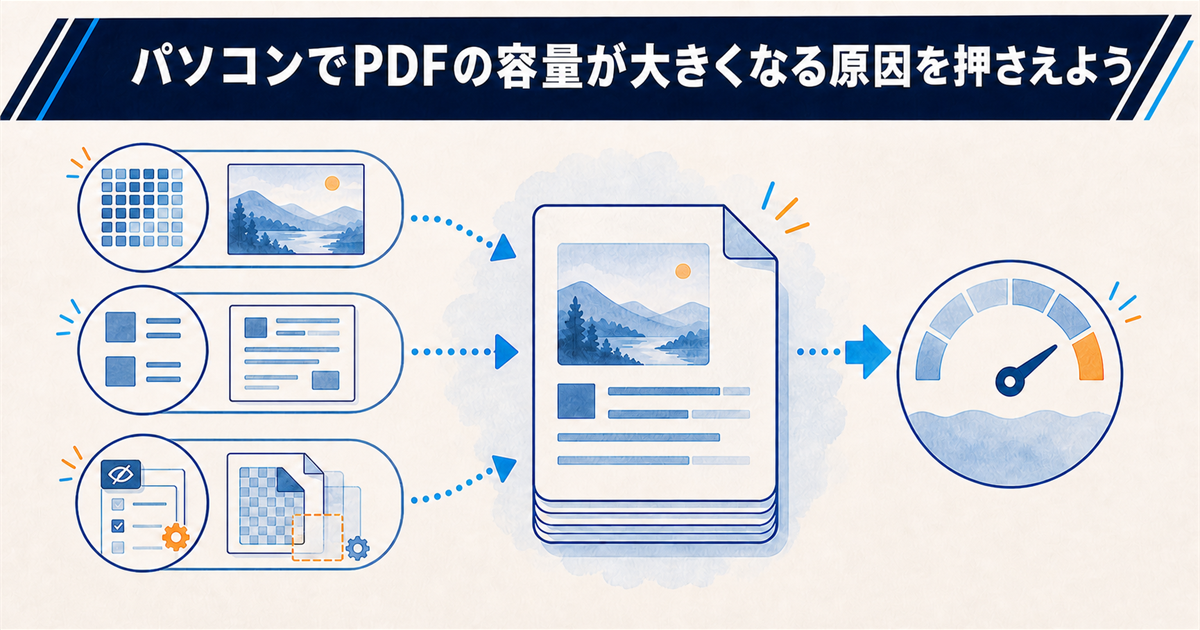パソコンでPDFの容量が大きくなる原因を押さえよう