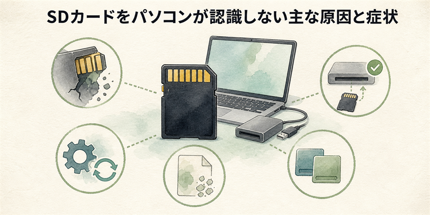 SDカードをパソコンが認識しない主な原因と症状