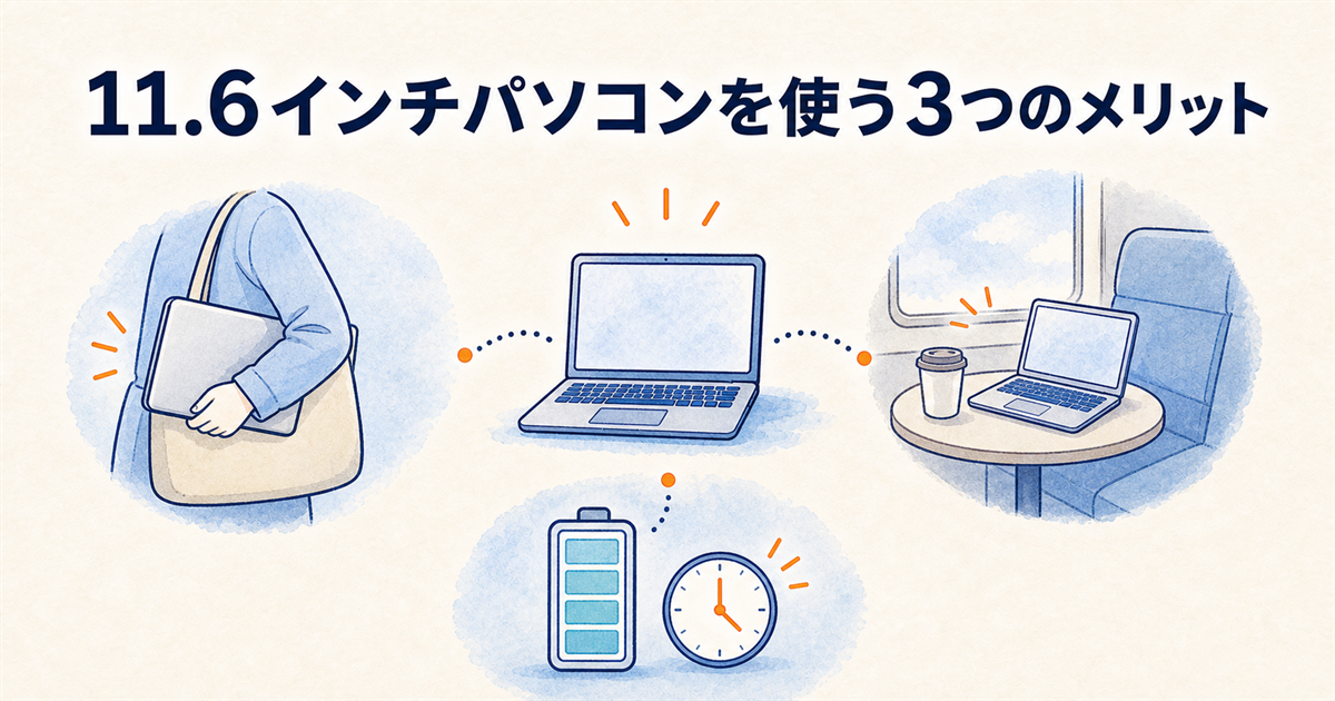 11.6インチパソコンを使う3つのメリット