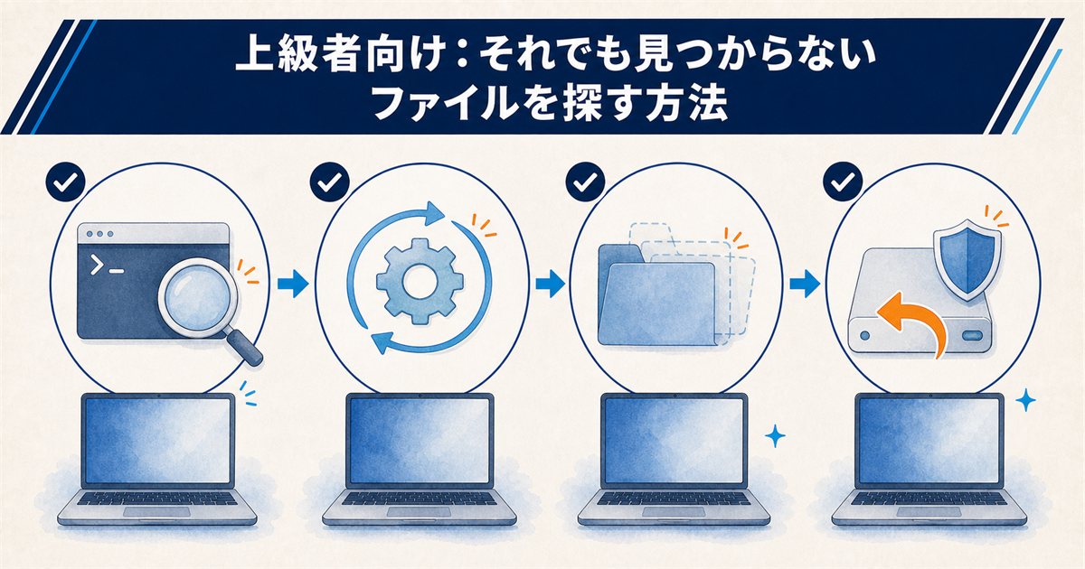 上級者向け:それでも見つからないファイルを探す方法