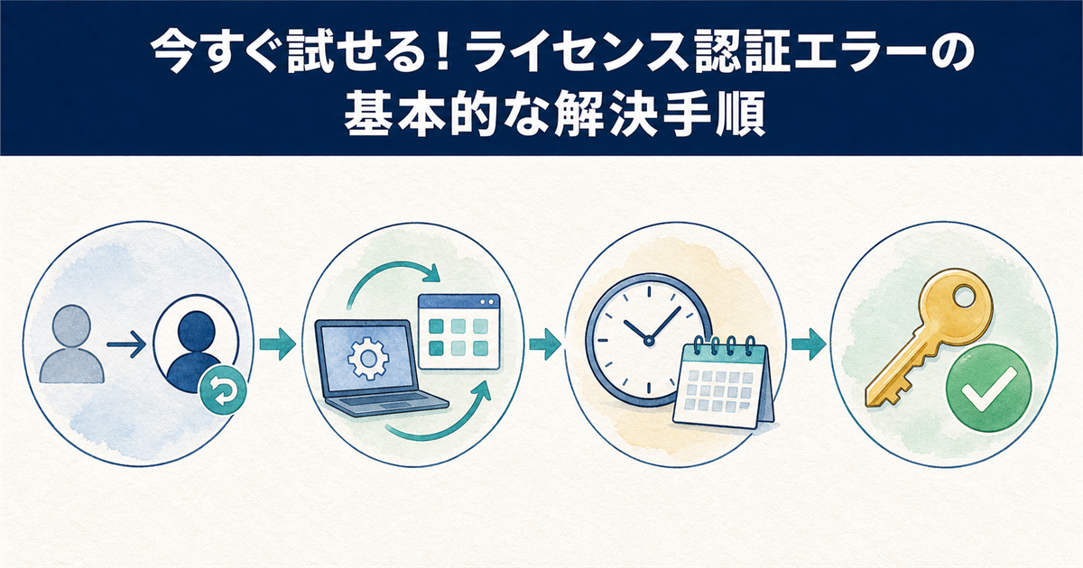 今すぐ試せる!ライセンス認証エラーの基本的な解決手順