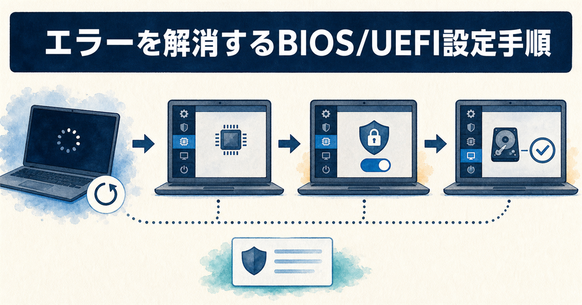 エラーを解消するBIOS/UEFI設定手順