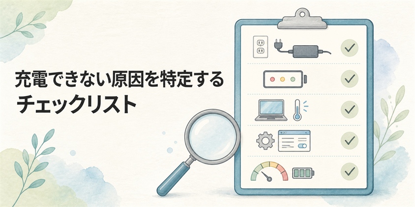 充電できない原因を特定するチェックリスト