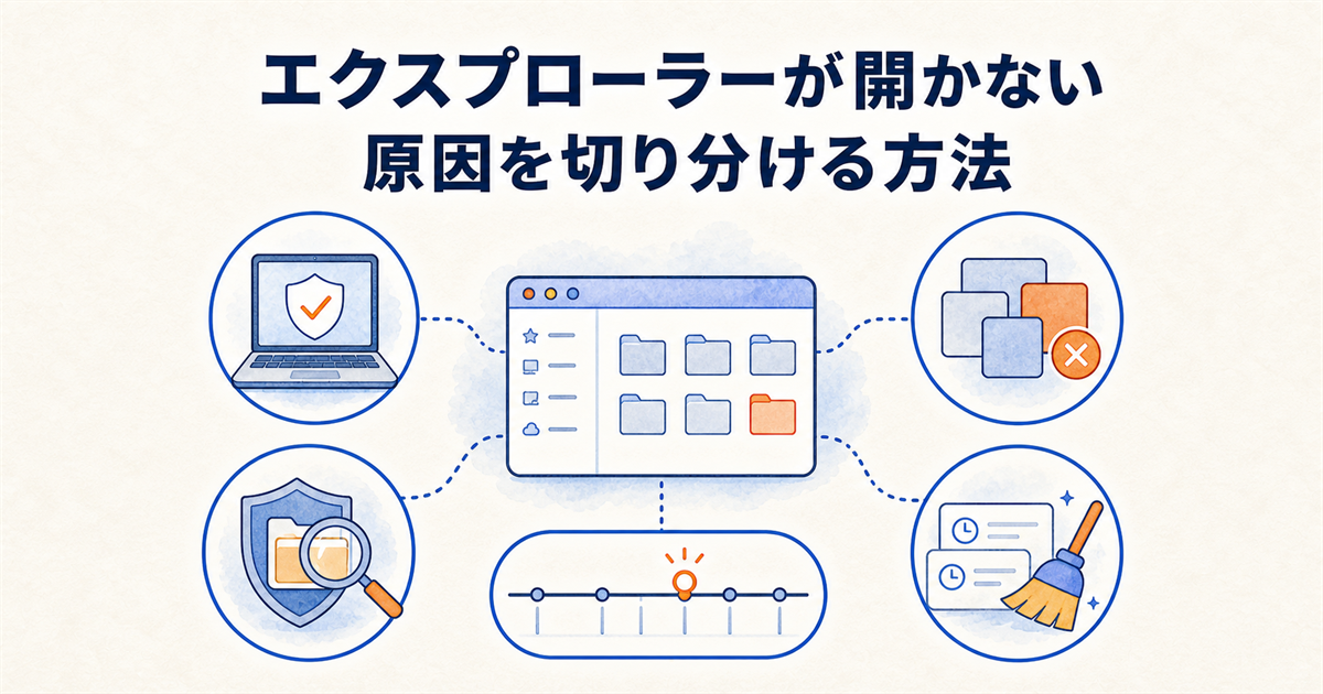 エクスプローラーが開かない原因を切り分ける方法