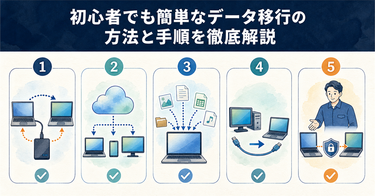 初心者でも簡単なデータ移行の方法と手順を徹底解説