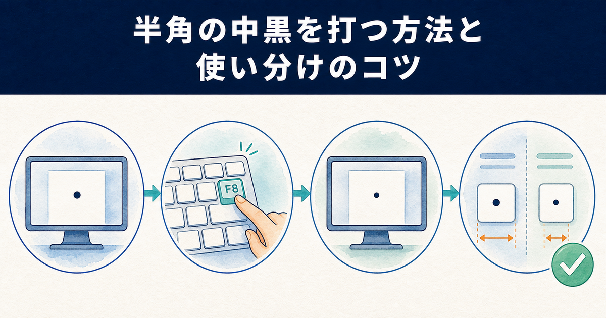 半角の中黒を打つ方法と使い分けのコツ