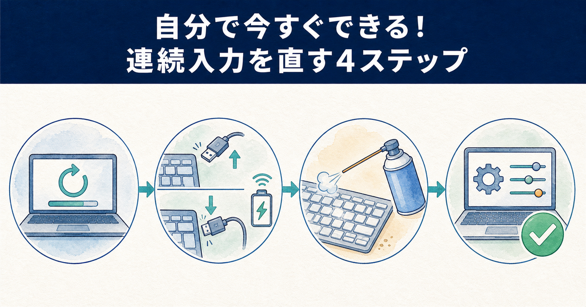 自分で今すぐできる！連続入力を直す4ステップ