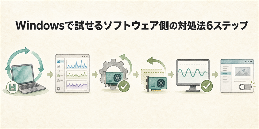Windowsで試せるソフトウェア側の対処法6ステップ