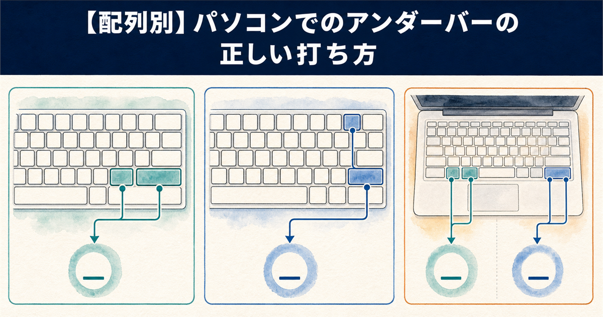 【配列別】パソコンでのアンダーバーの正しい打ち方