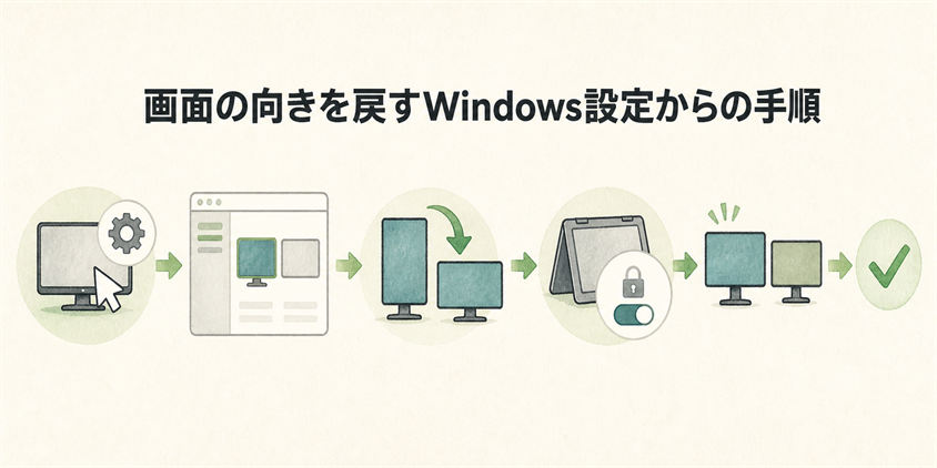 画面の向きを戻すWindows設定からの手順