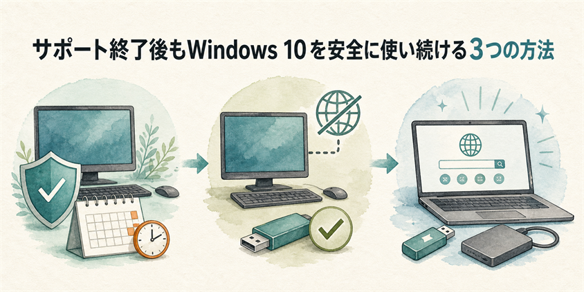 サポート終了後もWindows 10を安全に使い続ける3つの方法