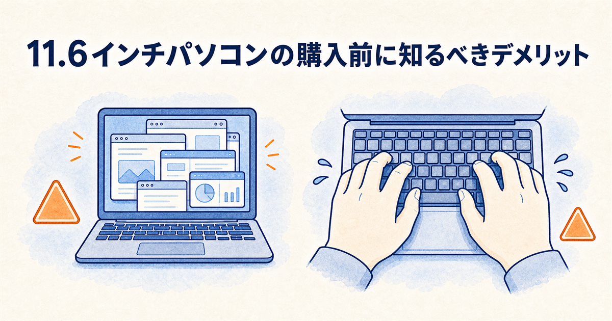11.6インチパソコンの購入前に知るべきデメリット