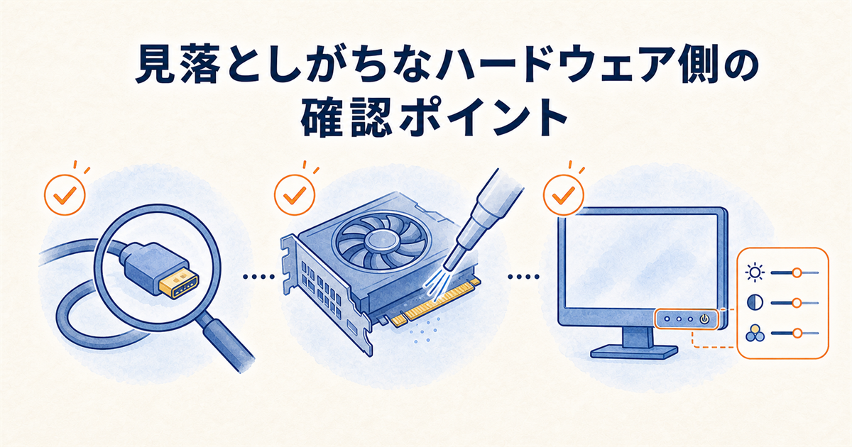 見落としがちなハードウェア側の確認ポイント