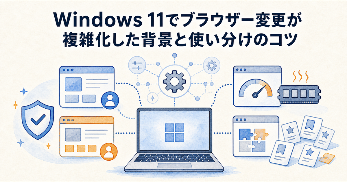 Windows 11でブラウザー変更が複雑化した背景と使い分けのコツ