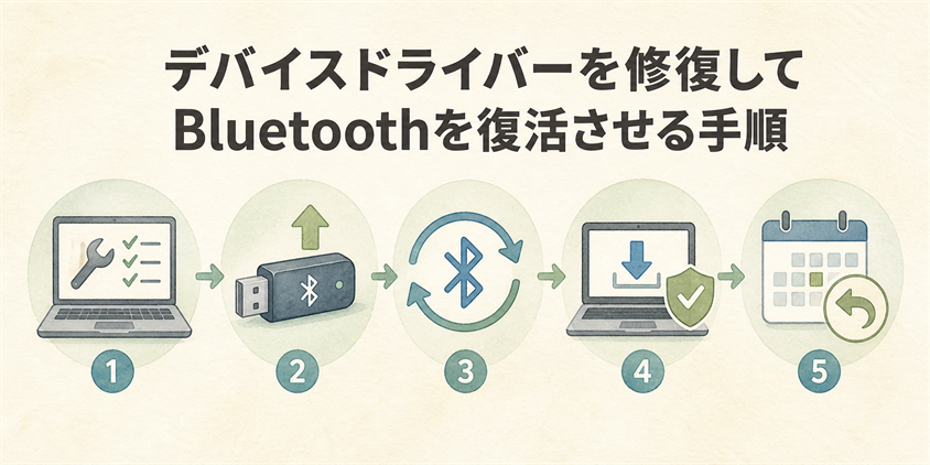 デバイスドライバーを修復してBluetoothを復活させる手順