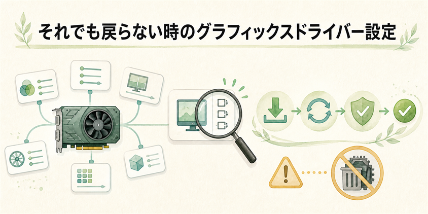 それでも戻らない時のグラフィックスドライバー設定