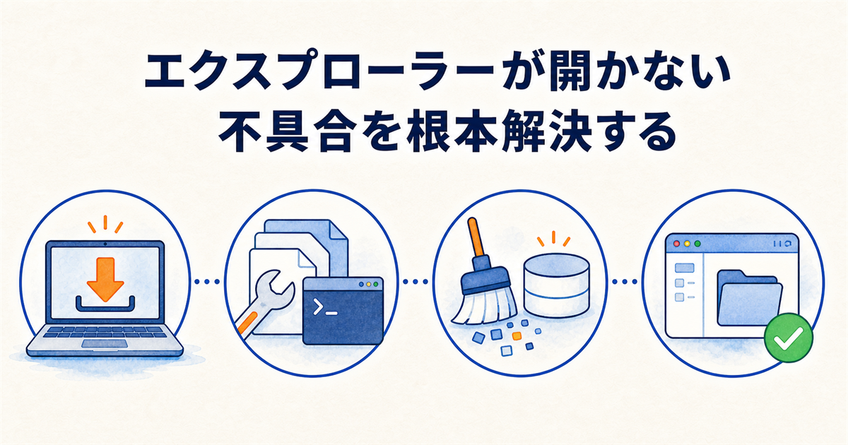 エクスプローラーが開かない不具合を根本解決する