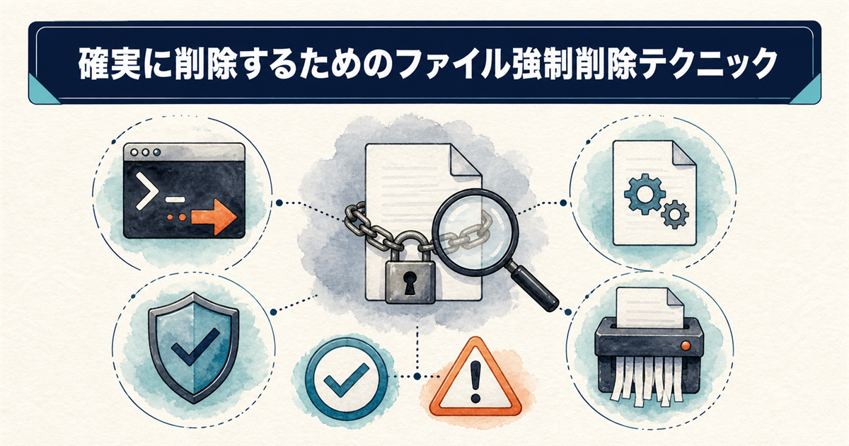 確実に削除するためのファイル強制削除テクニック