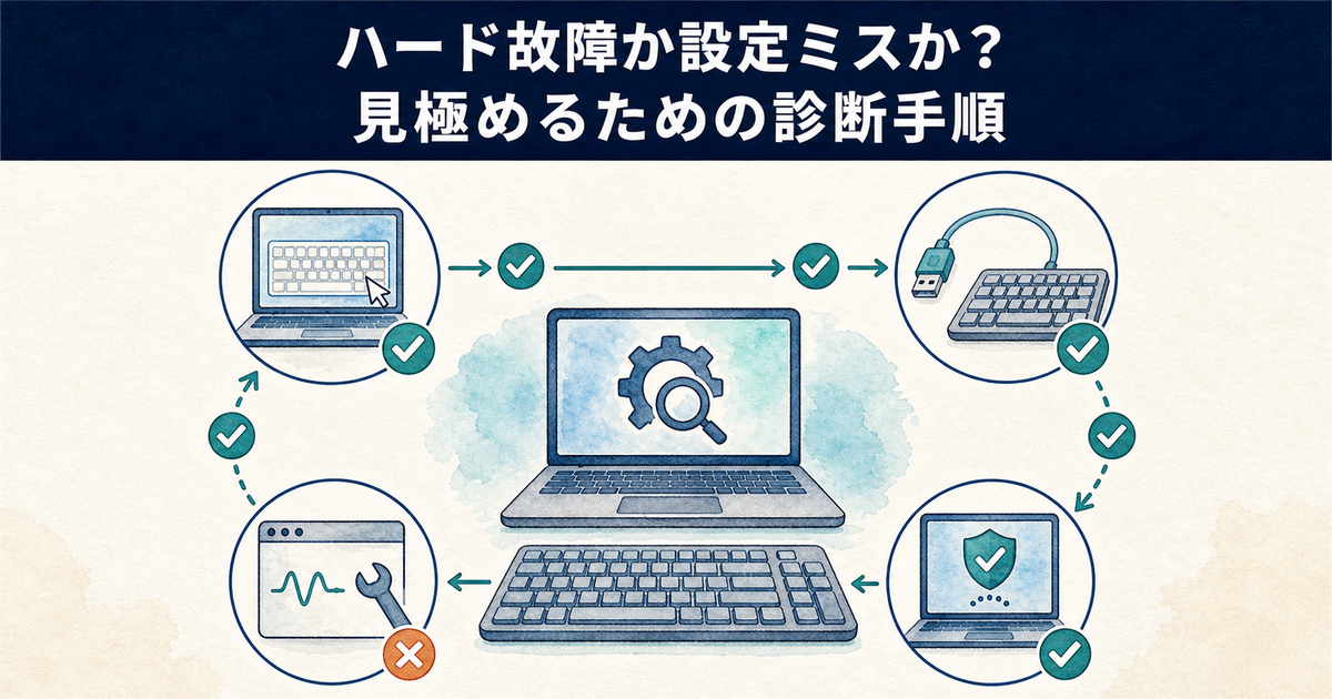 ハード故障か設定ミスか？見極めるための診断手順