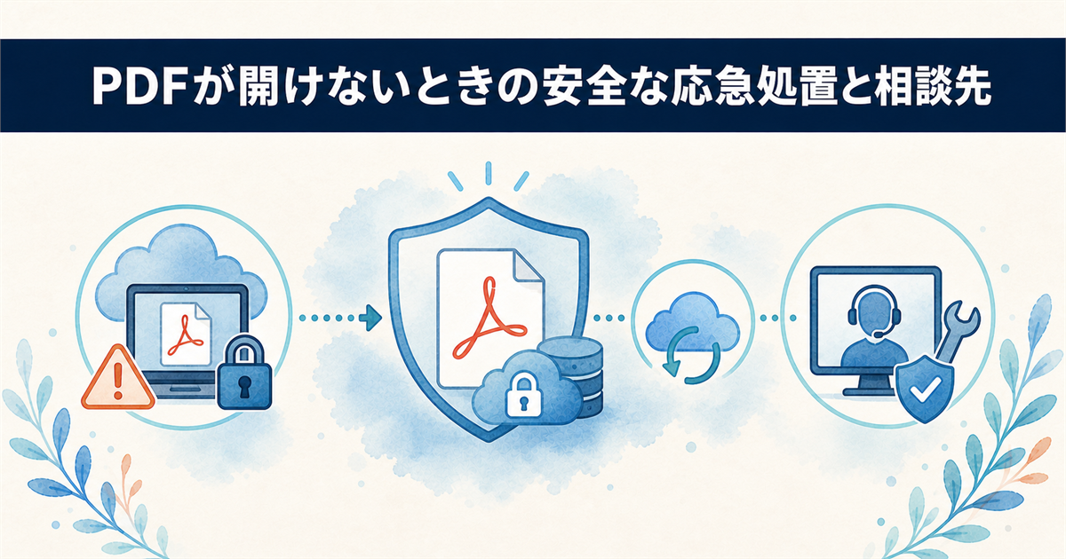 PDFが開けないときの安全な応急処置と相談先