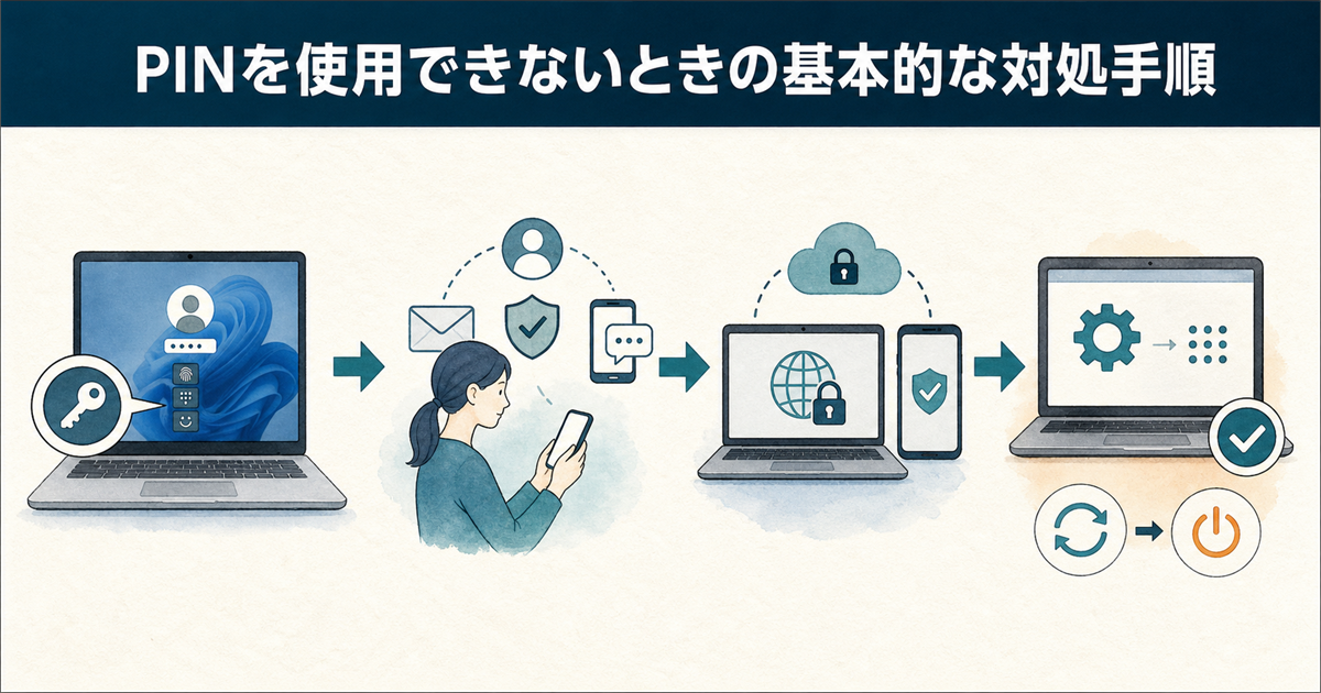 PINを使用できないときの基本的な対処手順