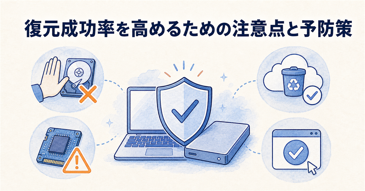 復元成功率を高めるための注意点と予防策