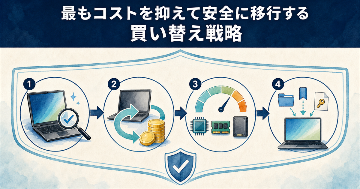 最もコストを抑えて安全に移行する買い替え戦略