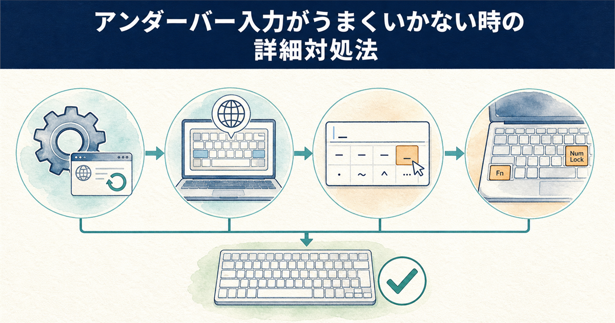 アンダーバー入力がうまくいかない時の詳細対処法