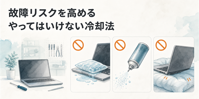 故障リスクを高めるやってはいけない冷却法